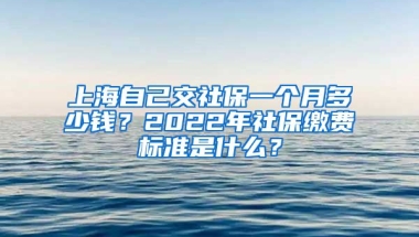 上海自己交社保一个月多少钱？2022年社保缴费标准是什么？