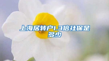 上海居转户1.3倍社保是多少