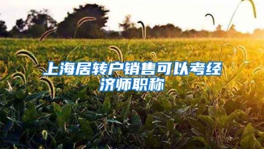 上海居转户销售可以考经济师职称