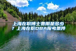 上海在职博士费用是多少？上海在职DBA报考条件