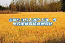 去年5.3万人落户上海，今年政策将有这些新变化