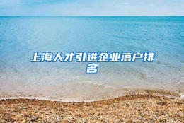 上海人才引进企业落户排名