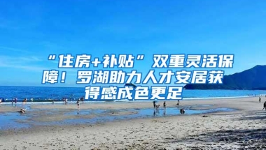 “住房+补贴”双重灵活保障！罗湖助力人才安居获得感成色更足