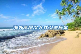 海外高层次人才引进方案