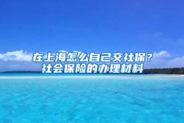 在上海怎么自己交社保？社会保险的办理材料