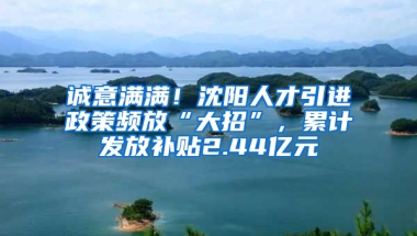 诚意满满！沈阳人才引进政策频放“大招”，累计发放补贴2.44亿元