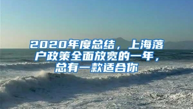 2020年度总结，上海落户政策全面放宽的一年，总有一款适合你