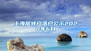 上海居转户落户公示2020年6月