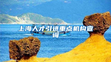 上海人才引进重点机构查询