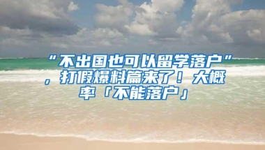 “不出国也可以留学落户”，打假爆料篇来了！大概率「不能落户」