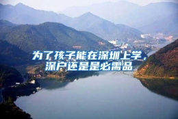 为了孩子能在深圳上学，深户还是是必需品