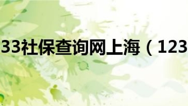 今日12333社保查询网上海（12333社保查询）