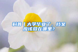 科普丨大学毕业了，档案应该放在哪里？