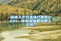 深圳人才引进落户条件2021，你是深圳要找的人才吗？