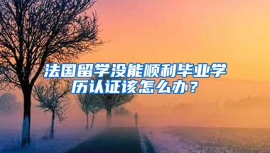 法国留学没能顺利毕业学历认证该怎么办？