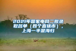 2021年国家电网二批录取名单（四个直辖市），上海一半是海归