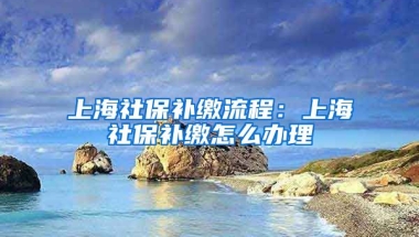 上海社保补缴流程：上海社保补缴怎么办理