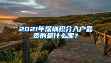 2021年深圳积分入户最贵的是什么呢？