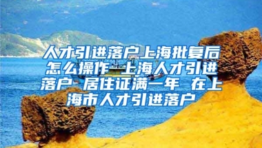 人才引进落户上海批复后怎么操作 上海人才引进落户 居住证满一年 在上海市人才引进落户