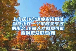 上海居转户进度查询但该当存正在一个审核欠亨过的形态.传闻人才教员可能看到更众形态(如