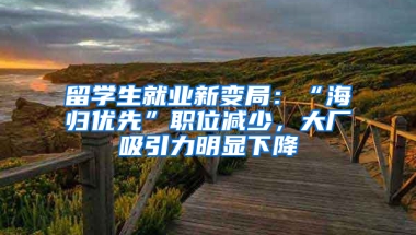 留学生就业新变局：“海归优先”职位减少，大厂吸引力明显下降