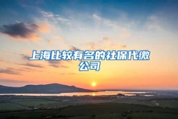 上海比较有名的社保代缴公司