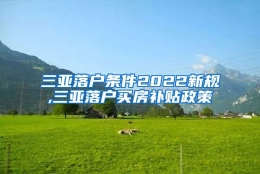 三亚落户条件2022新规,三亚落户买房补贴政策