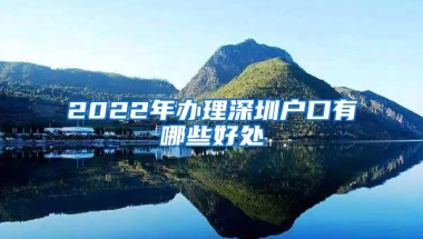 2022年办理深圳户口有哪些好处