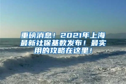 重磅消息！2021年上海最新社保基数发布！最实用的攻略在这里！