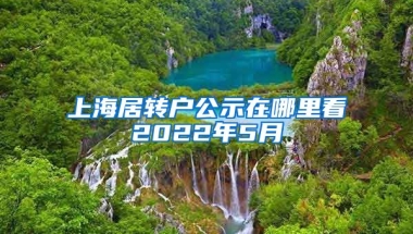 上海居转户公示在哪里看2022年5月