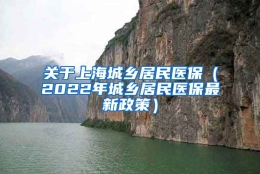 关于上海城乡居民医保（2022年城乡居民医保最新政策）