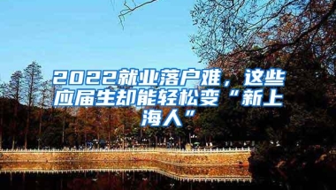 2022就业落户难，这些应届生却能轻松变“新上海人”