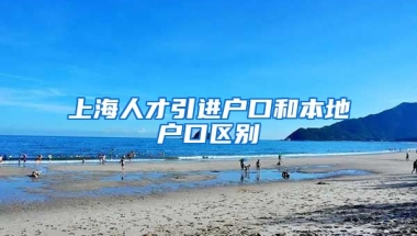 上海人才引进户口和本地户口区别