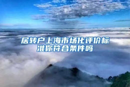 居转户上海市场化评价标准你符合条件吗