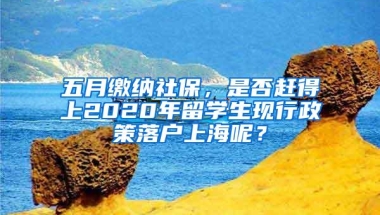 五月缴纳社保，是否赶得上2020年留学生现行政策落户上海呢？