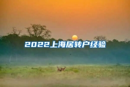 2022上海居转户经验