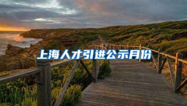 上海人才引进公示月份