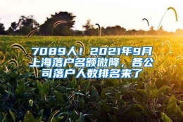 7089人！2021年9月上海落户名额微降，各公司落户人数排名来了