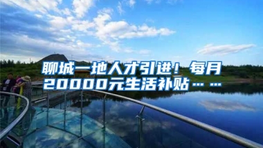 聊城一地人才引进！每月20000元生活补贴……