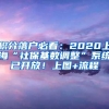 积分落户必看：2020上海“社保基数调整”系统已开放！上图+流程