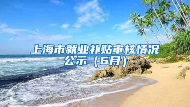 上海市就业补贴审核情况公示（6月）