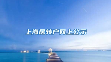 上海居转户网上公示