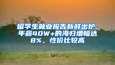 留学生就业报告新鲜出炉，年薪40W+的海归增幅达8%，性价比较高