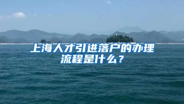 上海人才引进落户的办理流程是什么？