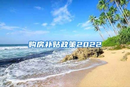 购房补贴政策2022