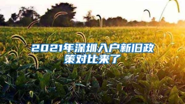 2021年深圳入户新旧政策对比来了