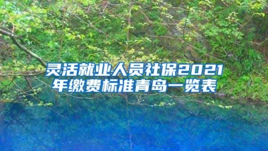 灵活就业人员社保2021年缴费标准青岛一览表