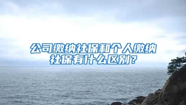 公司缴纳社保和个人缴纳社保有什么区别？