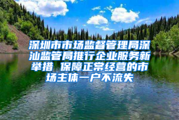 深圳市市场监督管理局深汕监管局推行企业服务新举措 保障正常经营的市场主体一户不流失