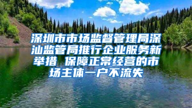 深圳市市场监督管理局深汕监管局推行企业服务新举措 保障正常经营的市场主体一户不流失